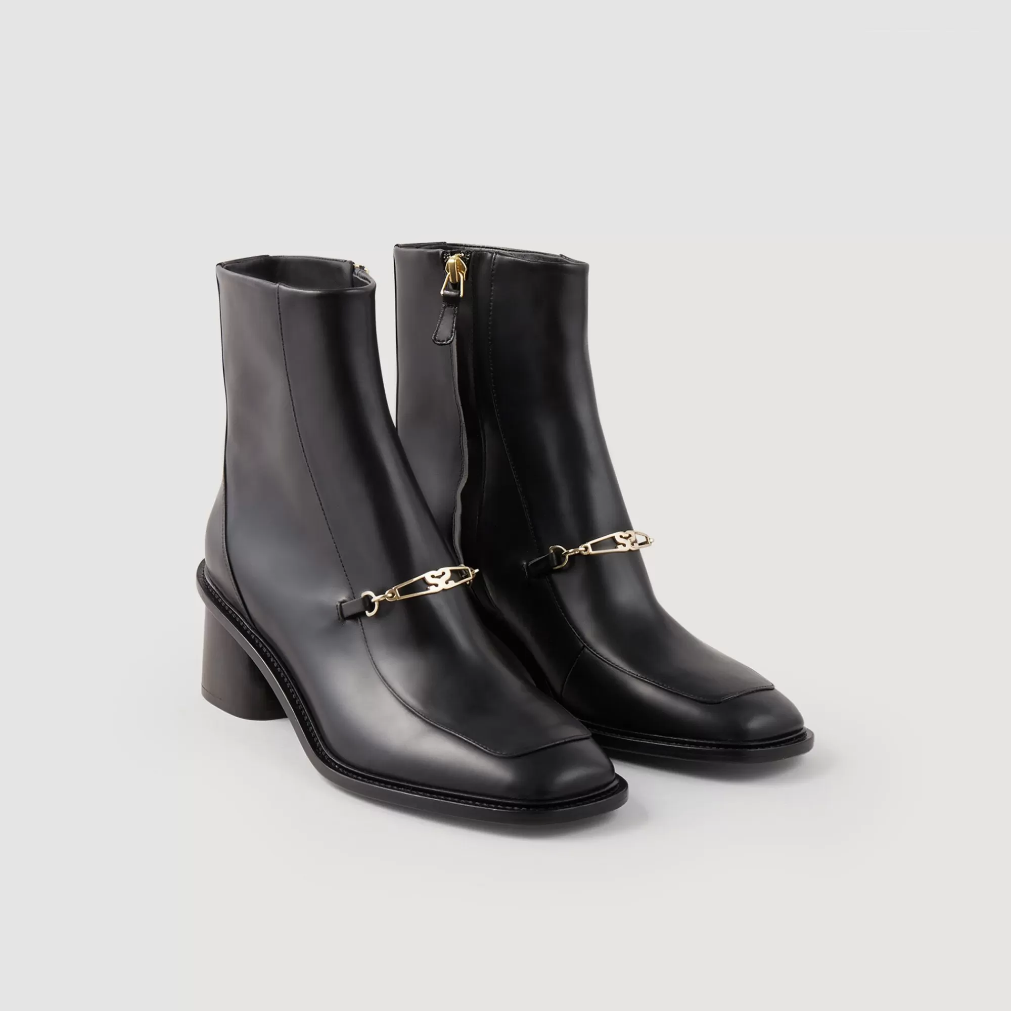 Mulheres Sandro Paris Botins De Couro