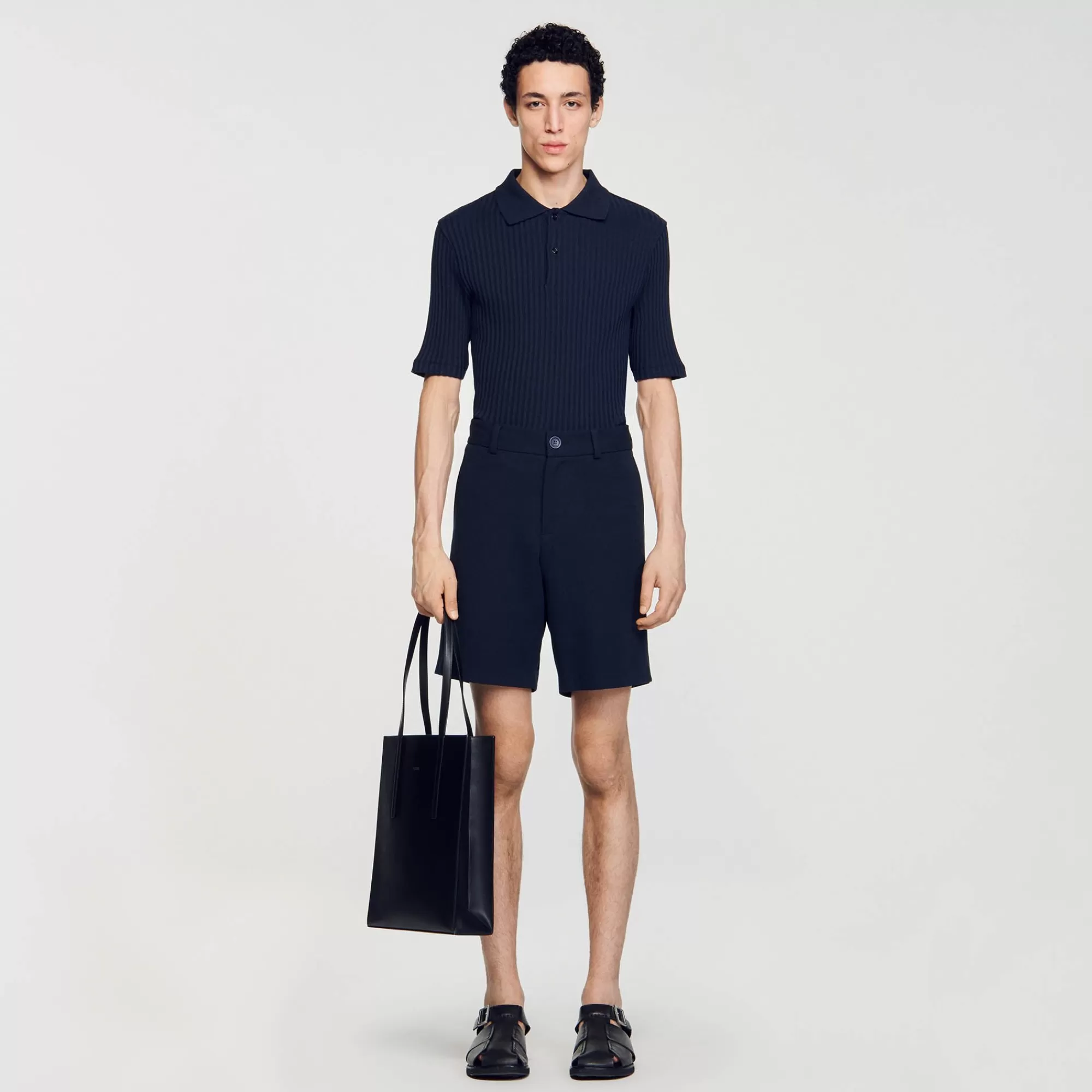 Homem Sandro Paris Shorts De Algodao