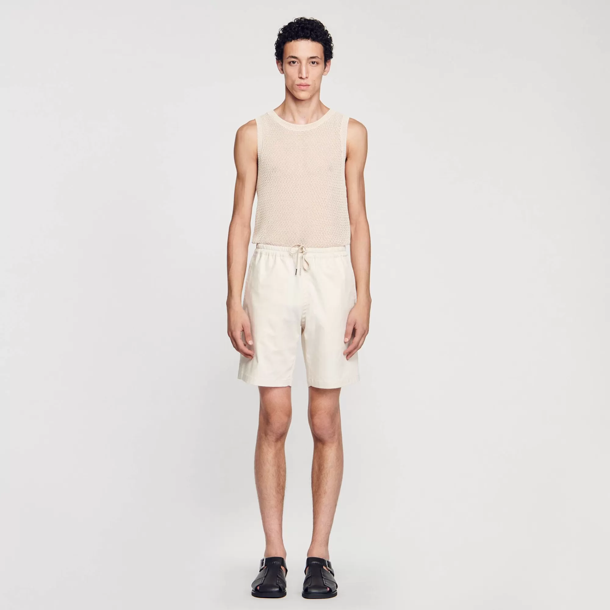 Homem Sandro Paris Shorts De Algodao