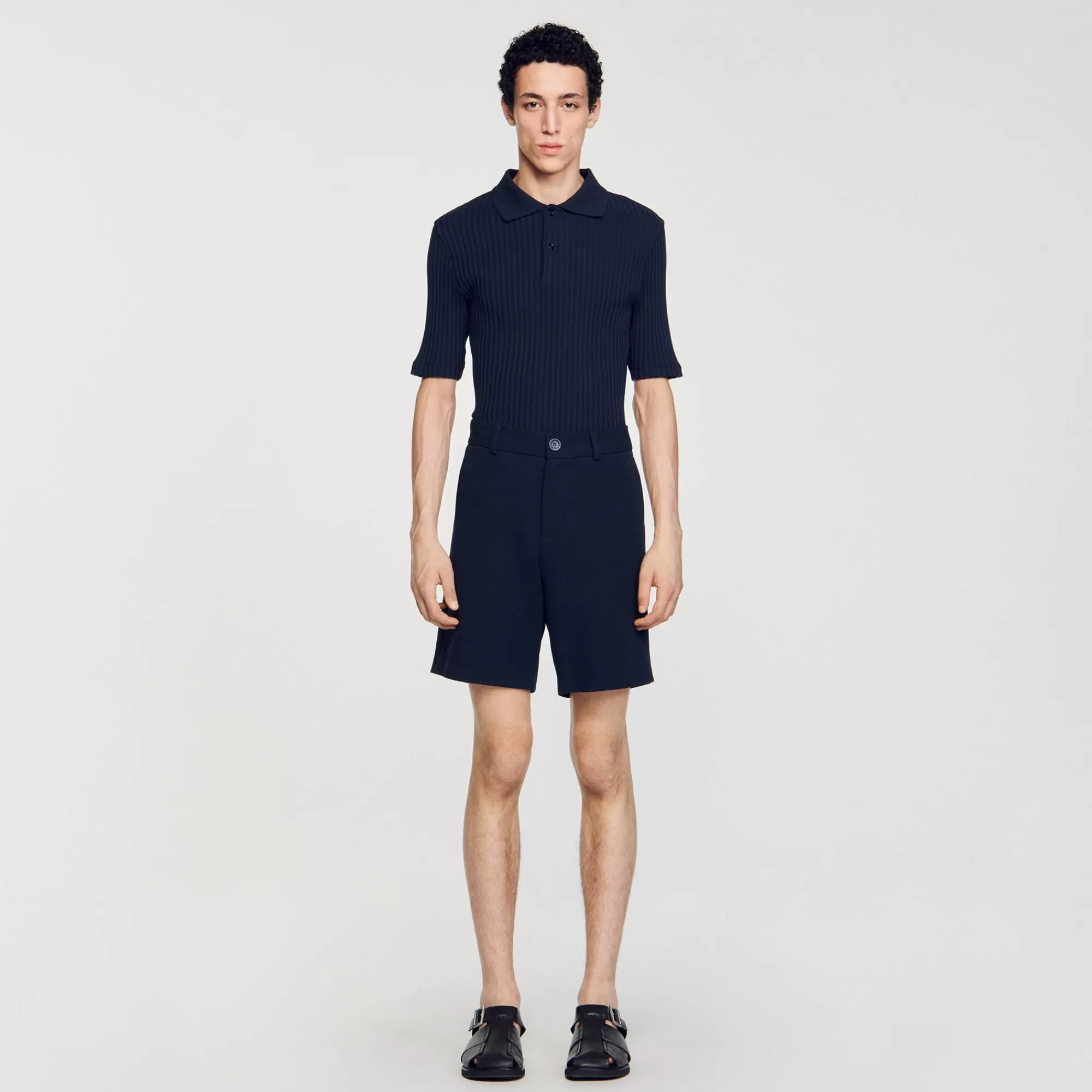 Homem Sandro Paris Shorts De Algodao