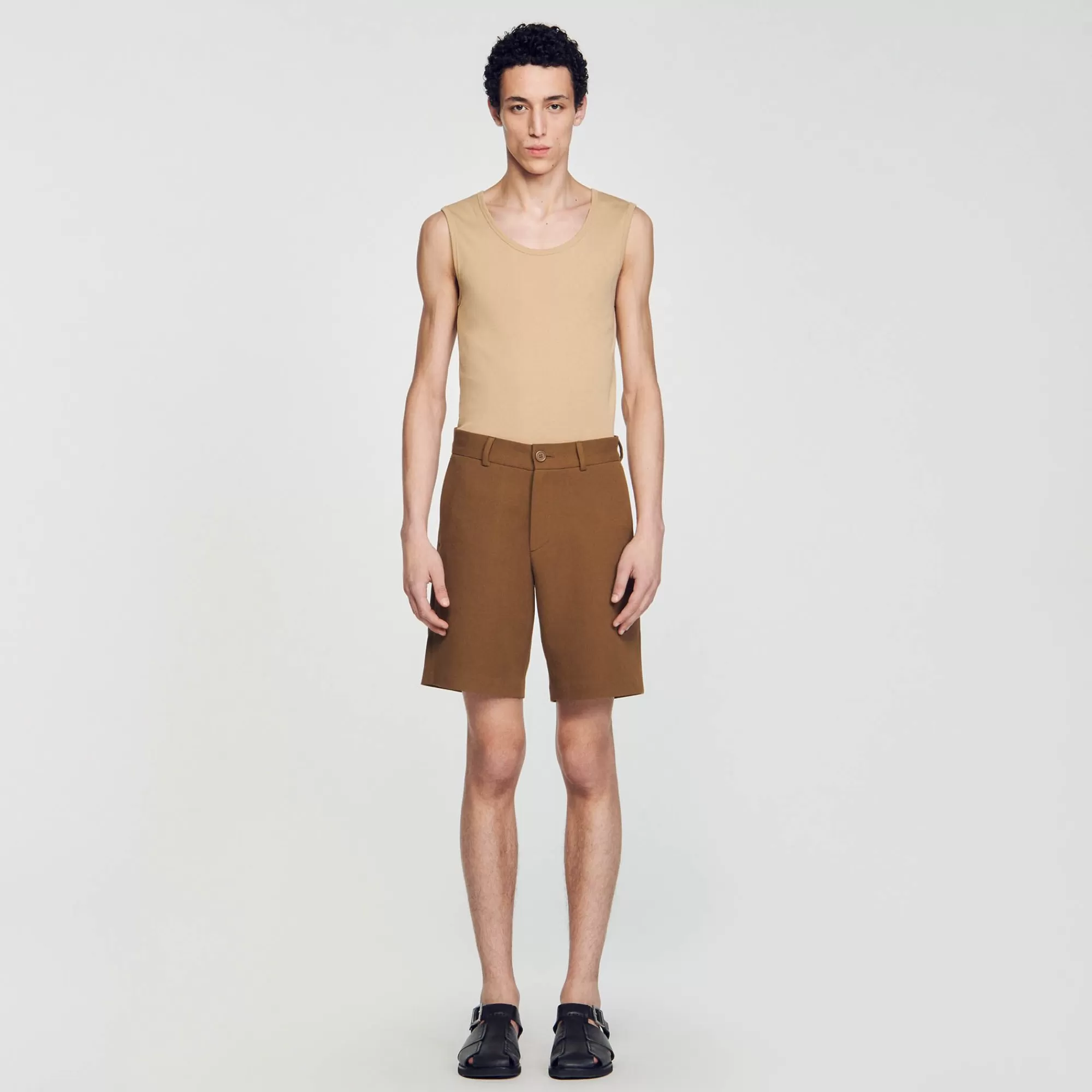 Homem Sandro Paris Shorts De Algodao