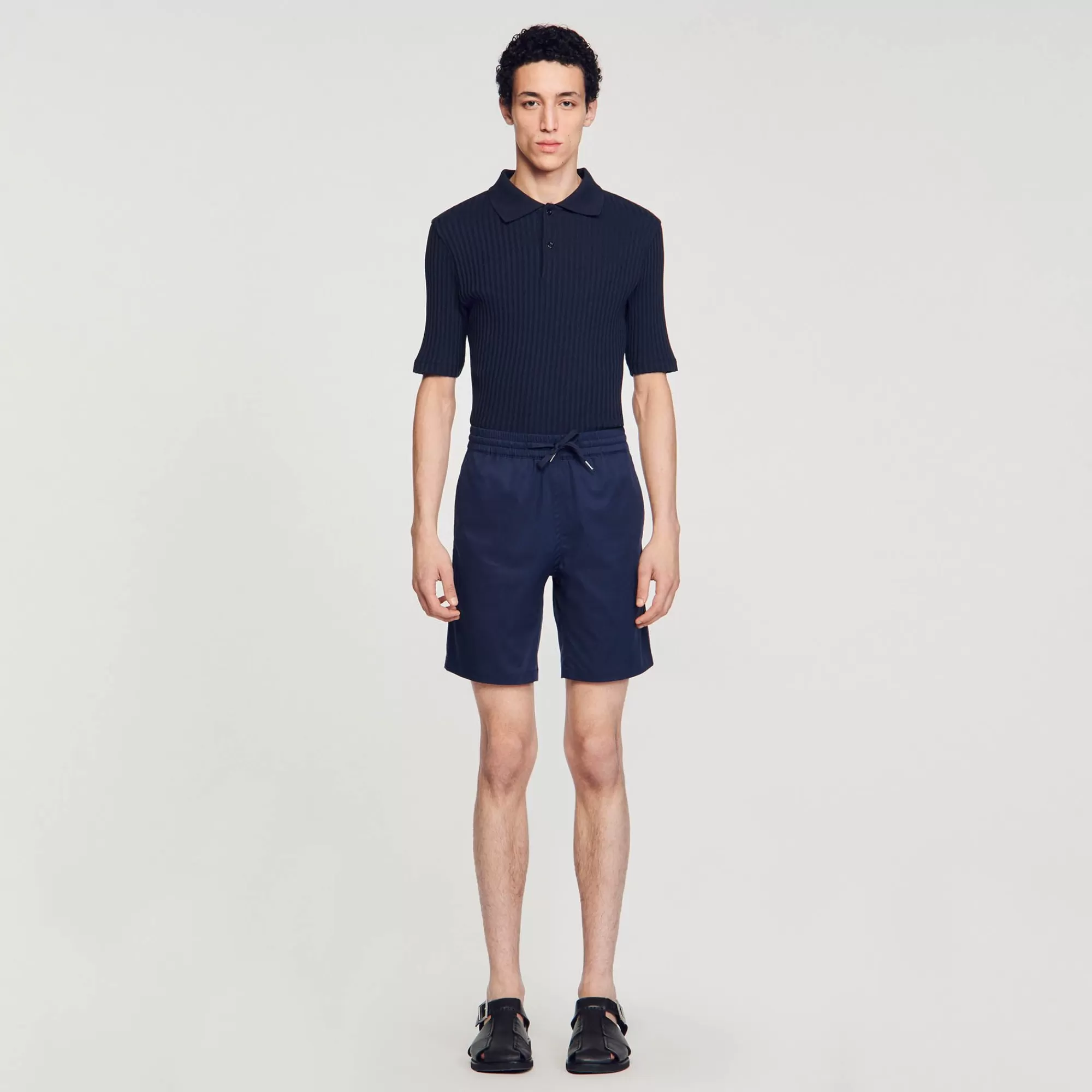 Homem Sandro Paris Shorts De Algodao